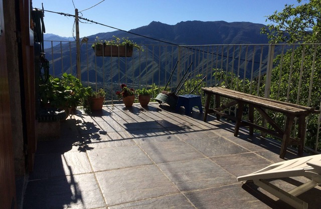 pretty village house between sea and mountains in a peaceful and freshness