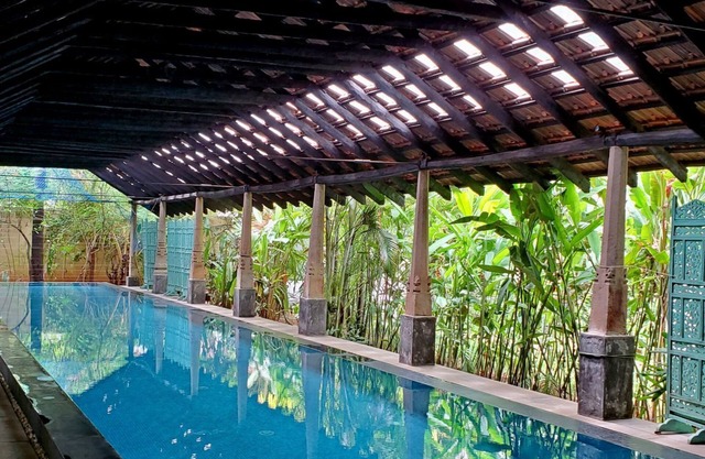 Private apartment in a restored cottage of a family estate with pool