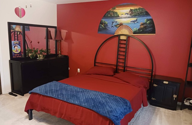 Private entrance master suite with a kitchenette