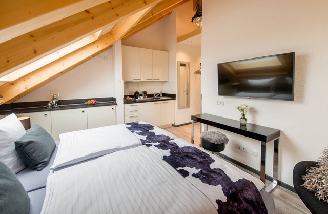 Quiet luxury apartment with bathroom + mini kitchen for 2 persons. Parking+Internet free
