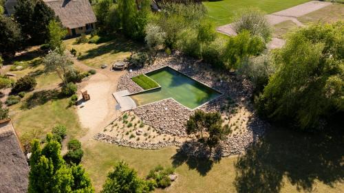 Reetdachhaus mit Schwimmteich in Krienke