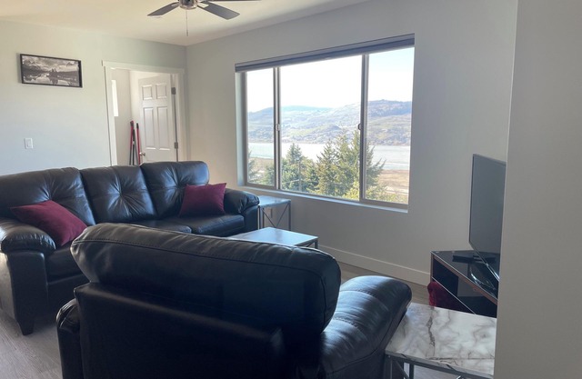 Relax on the deck and enjoy the beautiful lake views, in the North Okanagan