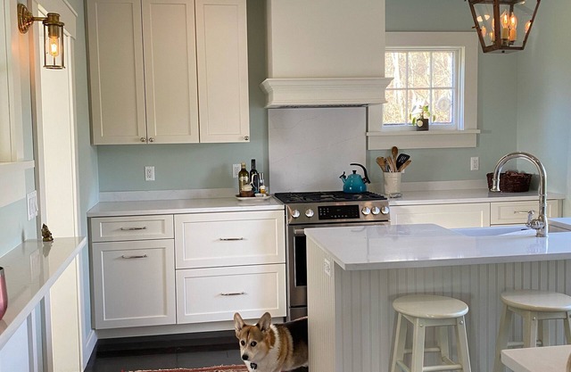 Remodeled historical farmhouse with luxury kitchen and bathrooms