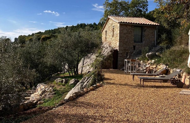 Remote cottage with valley views