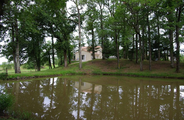 Rental of a new classified * house in park with pond