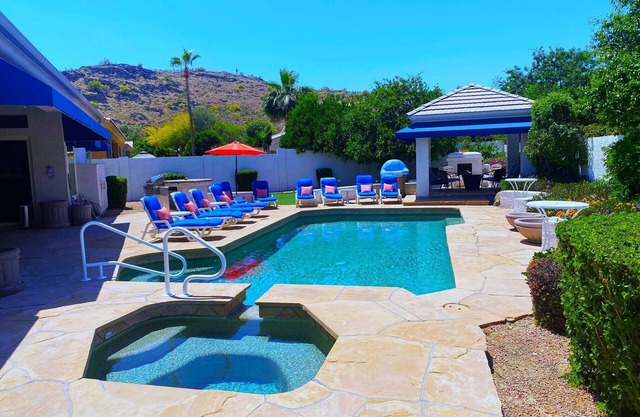 Resort-Style with Mountain View, Saltwater Pool & Spa, Golf, Hike, & Near Events