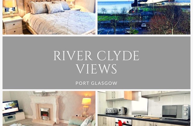 RIVER CLYDE VIEWS - PRIVATE APT, SWIMMING POOL, FITNESS GYM, SAUNA, STEAM ROOM.