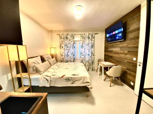 RIVER FRONT NEAR FRANKFURT-AIR CONDITIONER-Private PARKING