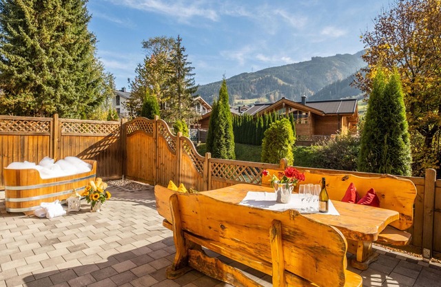 Riverside chalet with sauna and terrace in Kaprun