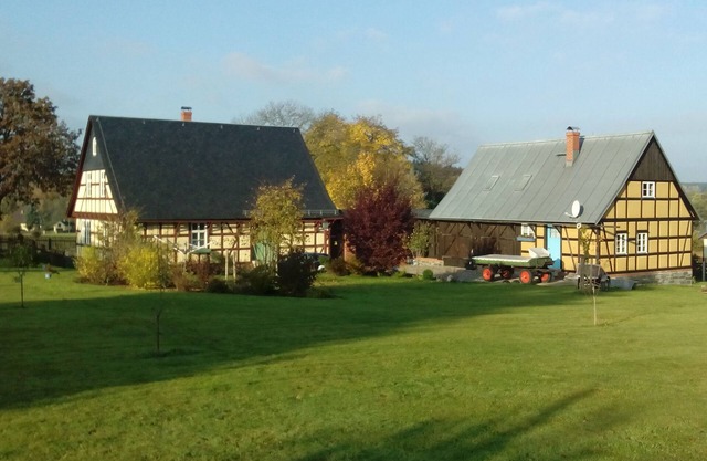Romantic half-timbered house by the forest