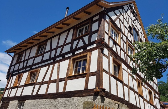 Romantic studio in renovated half-timbered house from 1706, with courtyard and garden