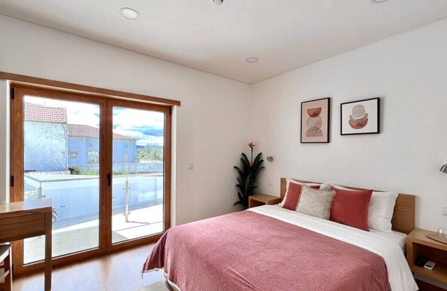 Room in a hotel with a pool