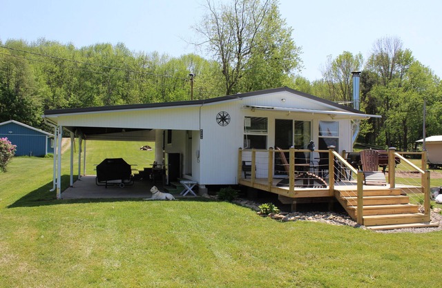 Rushford Lake Waterfront Lake House with Private 50' Waterfront and Dock.