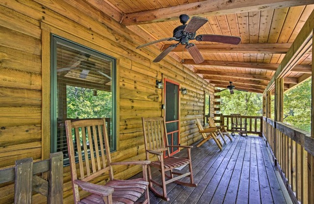 Rustic Andrews Cabin Rental with Deck and Fire Pit!