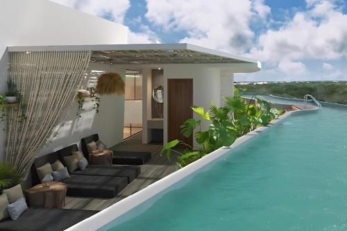 Sak Lu'um Studio Aldea Zama and Beach Club Access