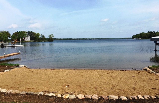 Sandy beach at Crosslake
