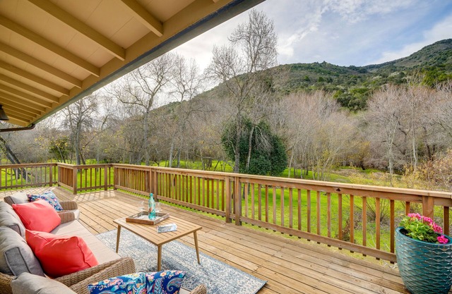 Scenic Carmel Valley Home w/Deck: Steps to River!