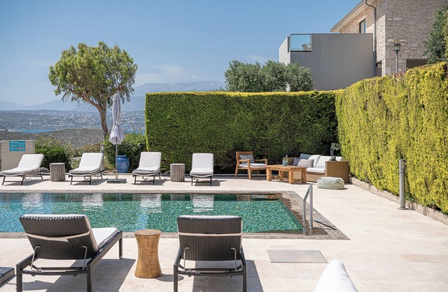 SeaCrete Seaview Mediterranean luxury Villa privet swimming pool, tennis