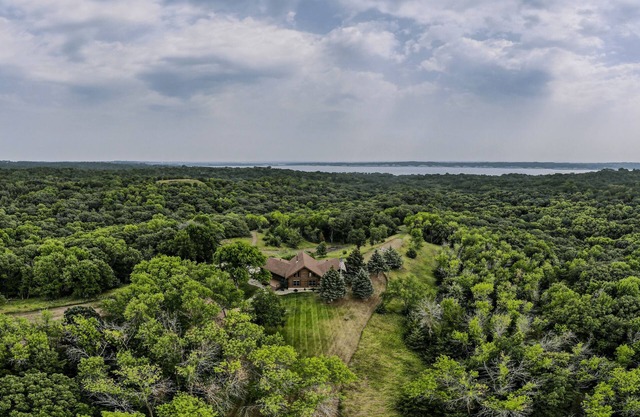 Secluded Lake View Log Cabin on 40 Acres