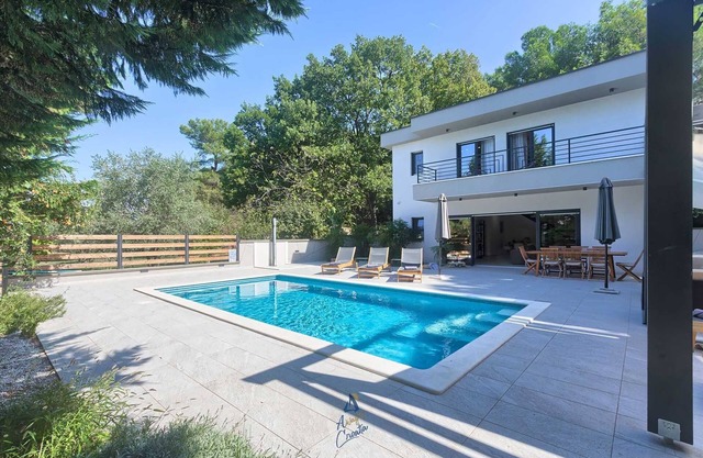 Secluded pine forest villa by the sea for up to 10 guests