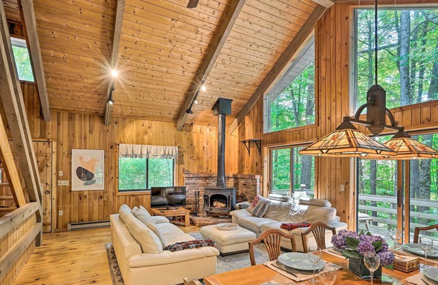 Serene Berkshires Cabin w/ Deck & Fire Pit!