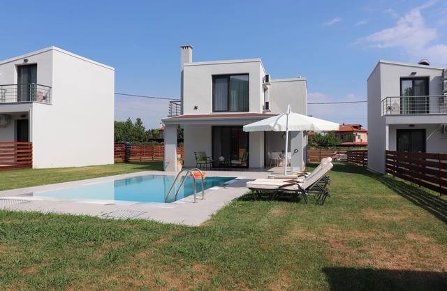 Small beautifully located resort with private pools.