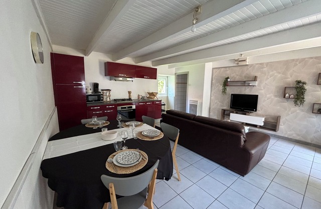Small, quiet house in the countryside with a large garden.