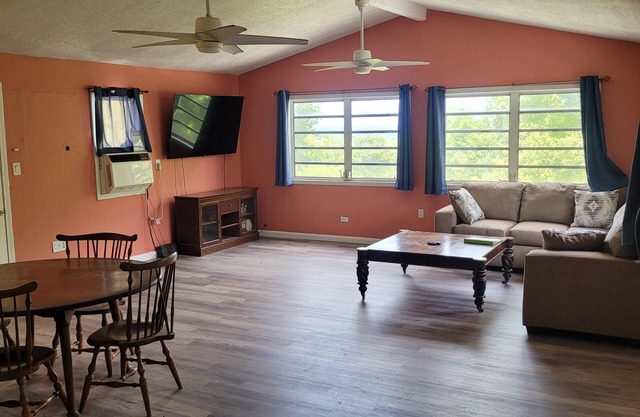 spacious 3 bed, 2 bath 2nd floor apt. w/AC, Wi-Fi nNOW ON SOLAR W/BATTERY B/U