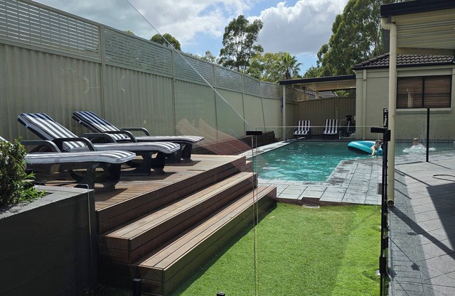 Spacious 5 bedroom home with a pool, perfect for family getaways.