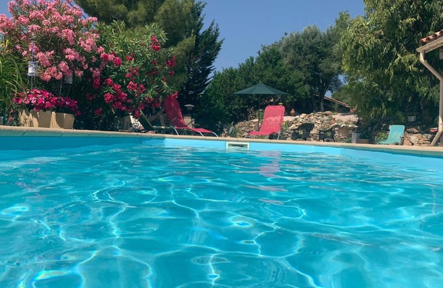 Spacious and attractive holiday home with private pool and parking.