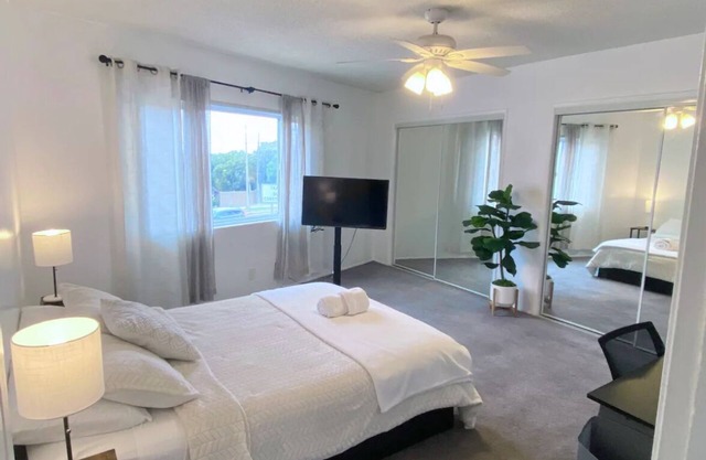 Spacious bedroom with private bathroom