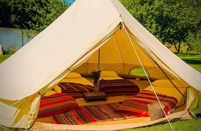 Spacious Bell Tent Nestled in Our Orchard Field at Edinburgh Festival Glamping!