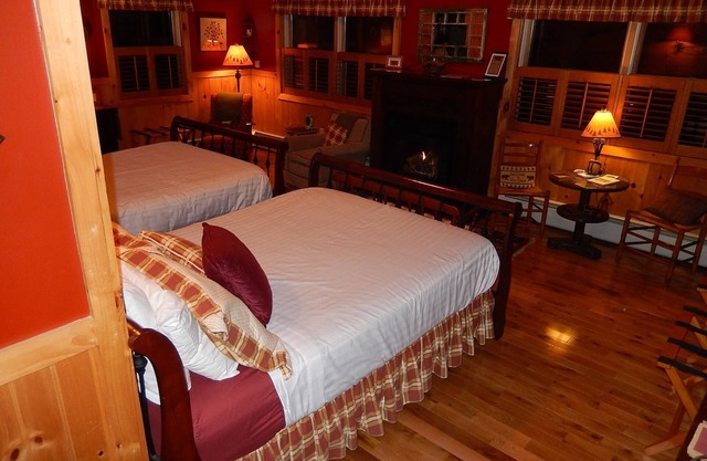 Spacious Suite with fireplace at Adirondack Waterfront Inn