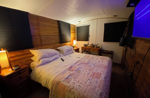 Spectacular train car with individual yard.