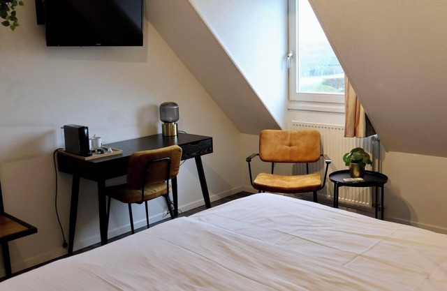 Stay overnight in an atmospheric room with beautiful views.