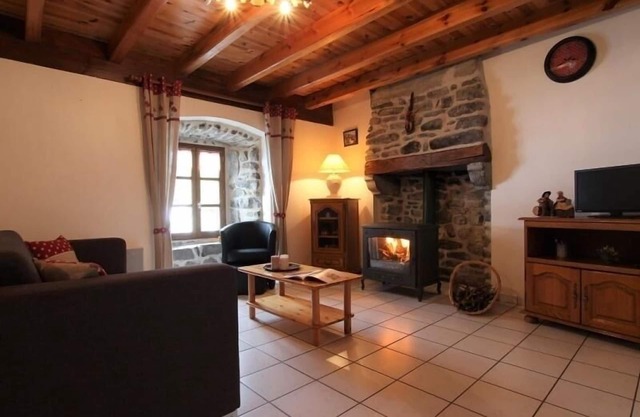 Stone Cottage near Mont Mézenc with Garden and Cozy Wood Stove