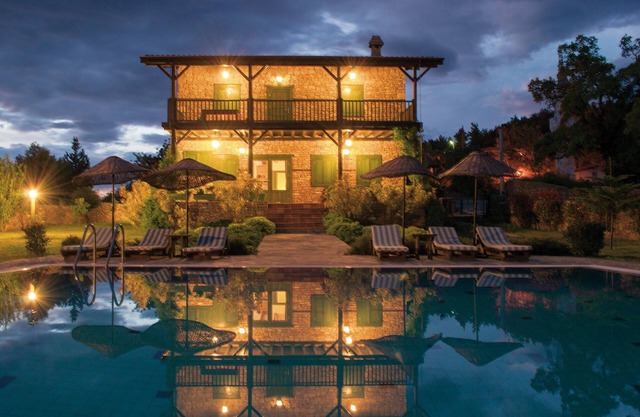 Stone villa with walled, private garden & pool, panoramic view of the coast