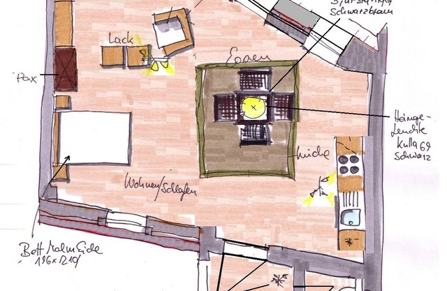 Studio apartment on the 1st floor for 2 people