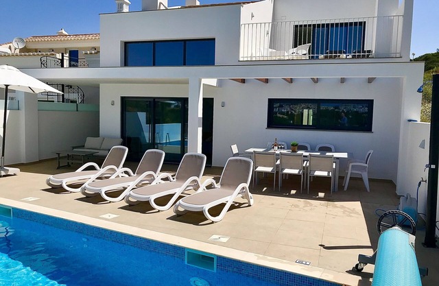 Stunning Villa with Heated Pool Sea Views and Walk to Beach