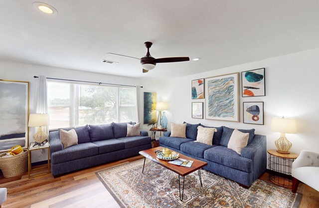 Stylish duplex with lakefront views, modern design, and spacious interiors