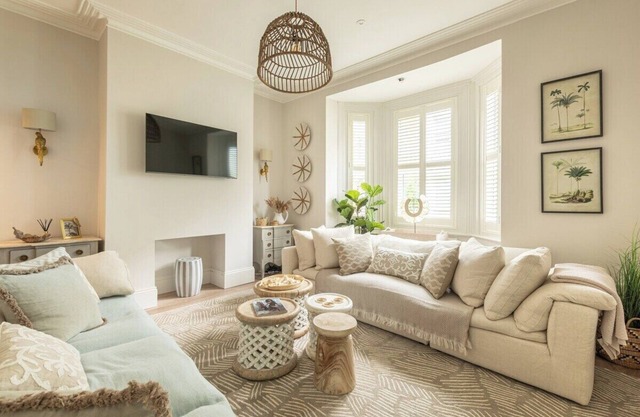 Stylish Shell House: BBQ, Walk to Beach & Town