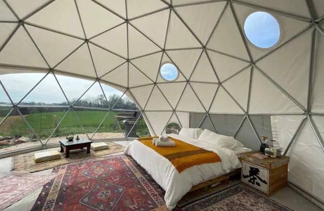 Summer Rustic Camping with AC and King Bed