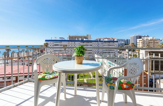 Sunny Seaside Studio with Balcony, A/C & Sea View