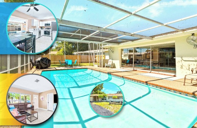 🏖️ Sunshine, Beaches and a Beautiful Pool Inside a Large Screened in Lanai!