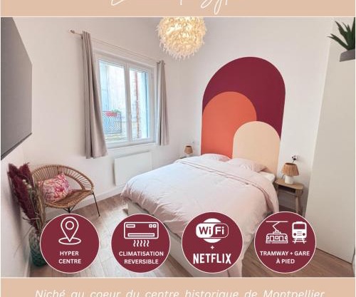 SYLOU - Appartement Climatisé, 4 personnes, Centre historique, Comédie, Tram & Gare
