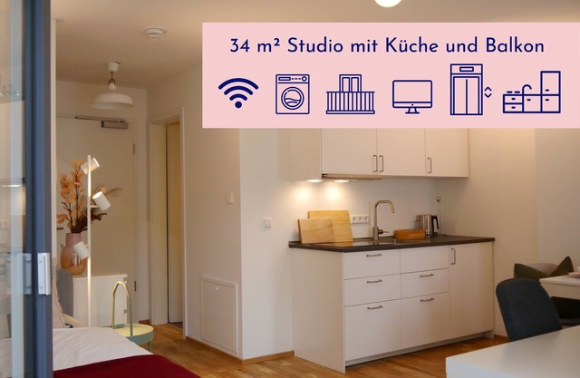 Szeneviertel Neustadt Ruhig Balkon Smart TV