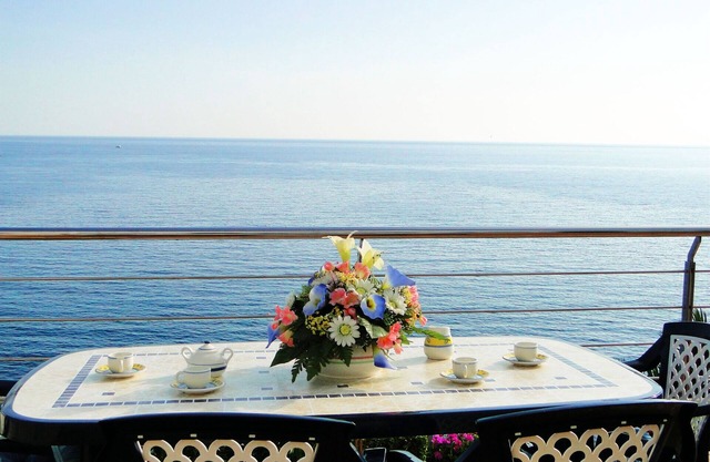 The first coffee of the day on the terrace . - WiFi