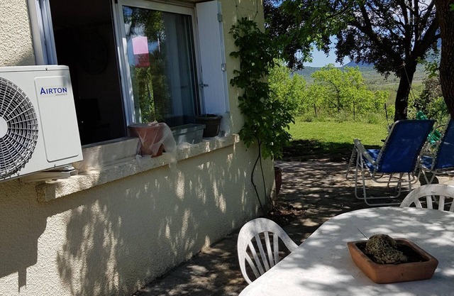"The house on the hill, facing the Pic Saint Loup"