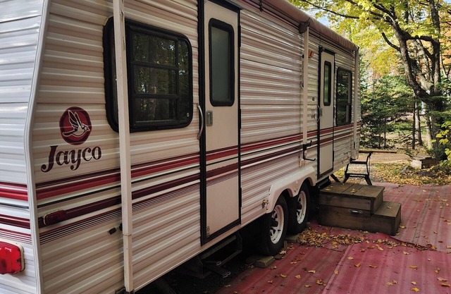 The Jayco - Cozy Camper on a lake in Presque Isle - Wisconsin's last wilderness