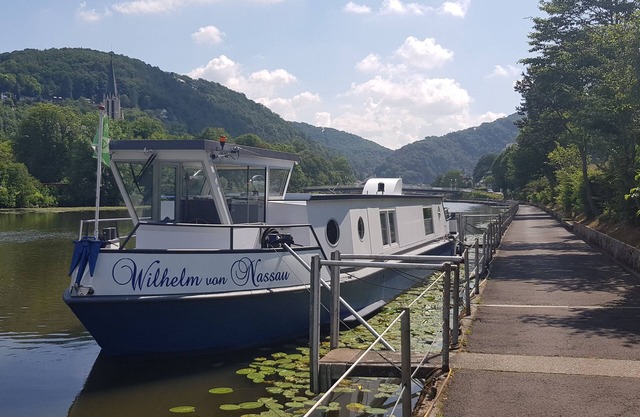 The other accommodation. The residential ship "Wilhelm von Nassau" in Bad Ems a.d. Lahn